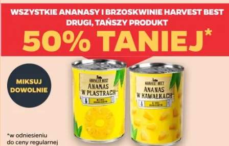 Ananas w plastrach Harvest Best w soku ananasowym
