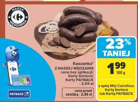 Kaszanka z naszej wędzarni Carrefour