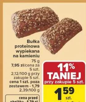 Bułka proteinowa wypiekana na kamieniu
