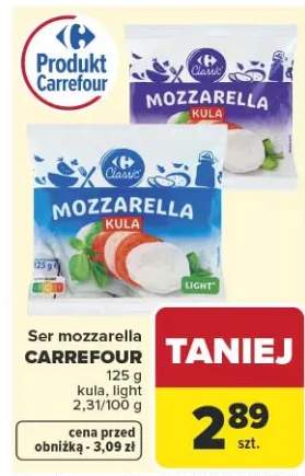 Ser mozzarella light kula Carrefour