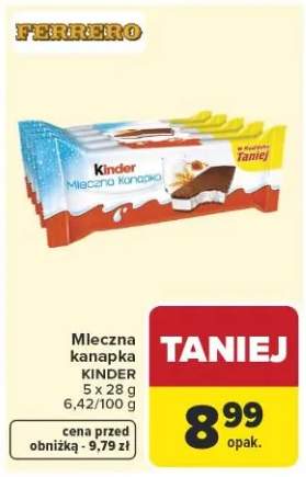 Mleczna kanapka Kinder