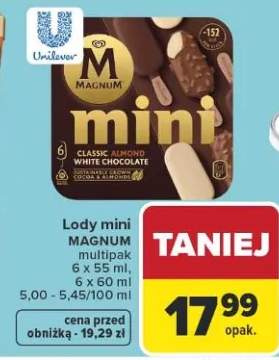 Lody mini Magnum Classic Almond White Chocolate multipak