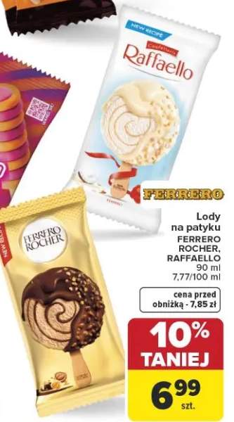 Lody na patyku Ferrero Rocher