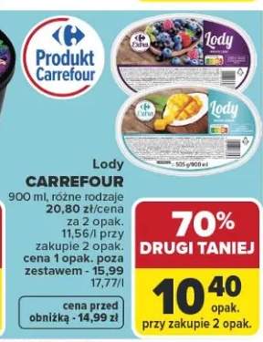 Lody Carrefour Extra owoce leśne