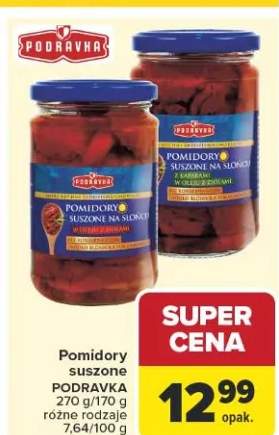 Pomidory suszone na słońcu w oleju z ziołami Podravka