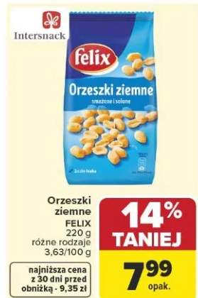 Orzeszki ziemne smażone i solone Felix