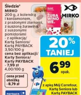 Śledzie z prażonymi ziarnami Mirko