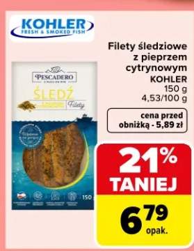Filety śledziowe z pieprzem cytrynowym Kohler Pescadero