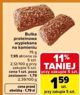 Bułka proteinowa wypiekana na kamieniu