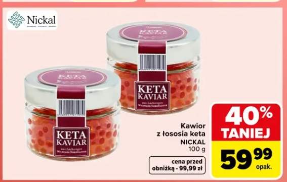 Kawior z łososia keta Nickal