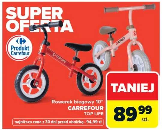 Rowerek biegowy 10" Carrefour Top Life