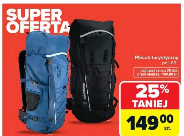Plecak turystyczny 65l
