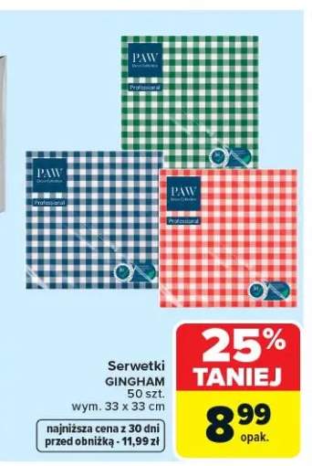 Serwetki PAW Gingham