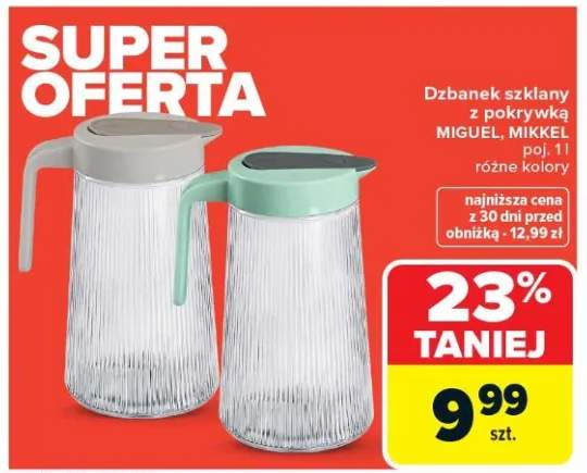 Dzbanek szklany z pokrywką Mikkel