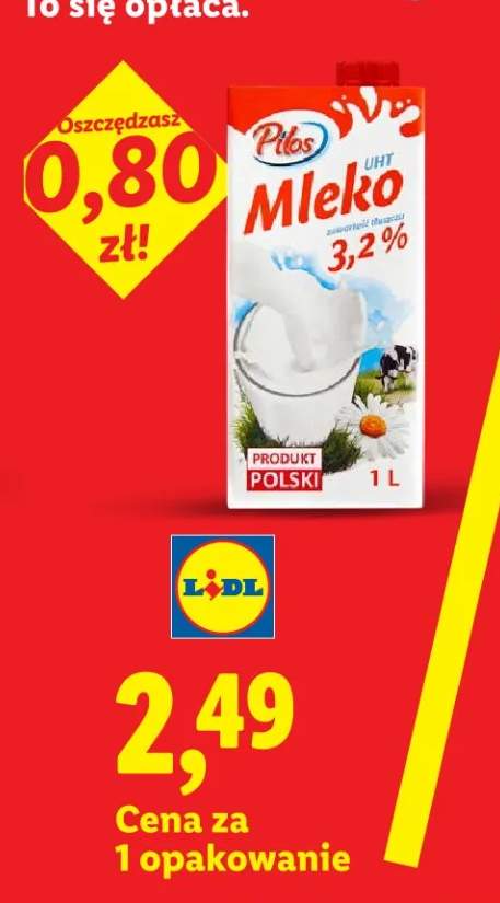 Mleko UHT 3,2% Pilos