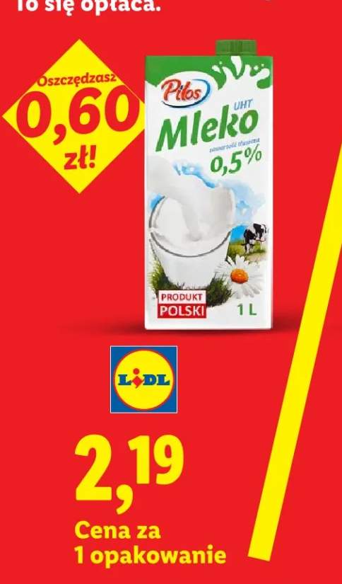 Mleko UHT 0,5% Pilos