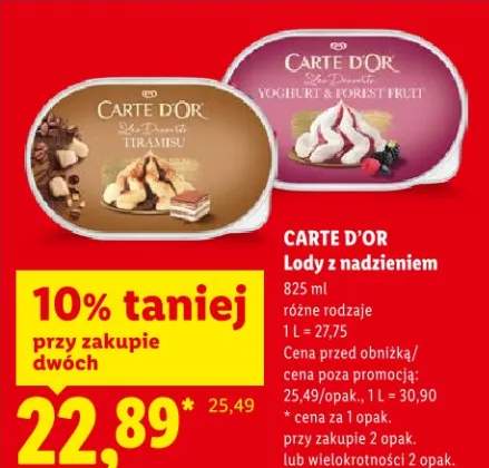 Lody z nadzieniem Tiramisu Carte D'Or