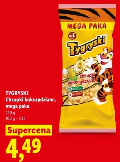 Chrupki kukurydziane mega paka Tygryski
