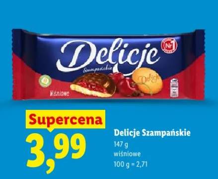 Ciastka Delicje Szampańskie wiśniowe