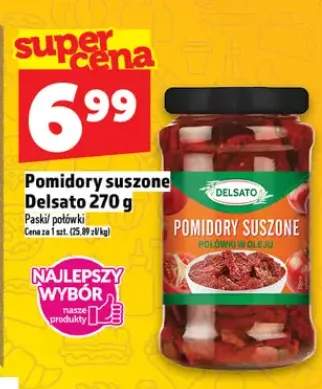 Pomidory suszone połówki w oleju Delsato