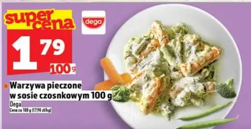 Warzywa pieczone w sosie czosnkowym Dega