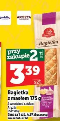 Bagietka z masłem czosnkowym z ziołami Aryzta
