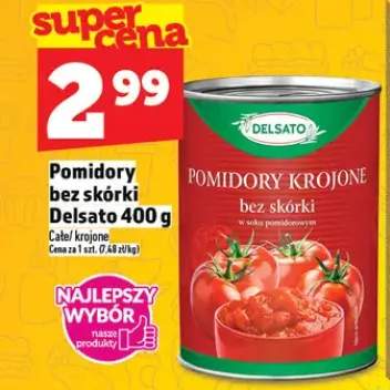 Pomidory bez skórki krojone Delsato