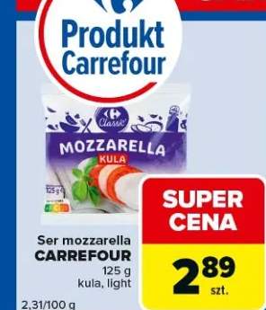 Ser mozzarella Carrefour Classic kula