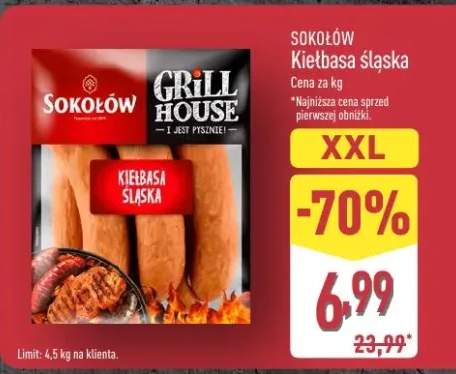 Kiełbasa śląska Sokołów Grill House XXL