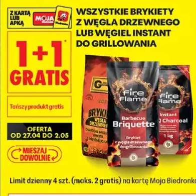 Brykiet z węgla drzewnego Fire Flame do grillowania