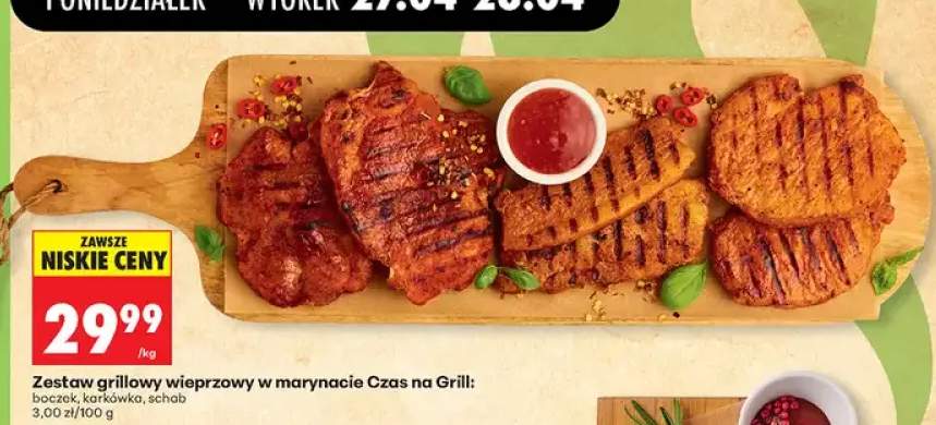 Zestaw grillowy wieprzowy w marynacie boczek Czas na Grill