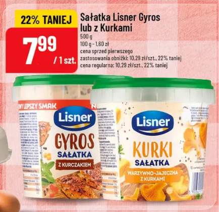 Sałatka Lisner Gyros z kurkakami