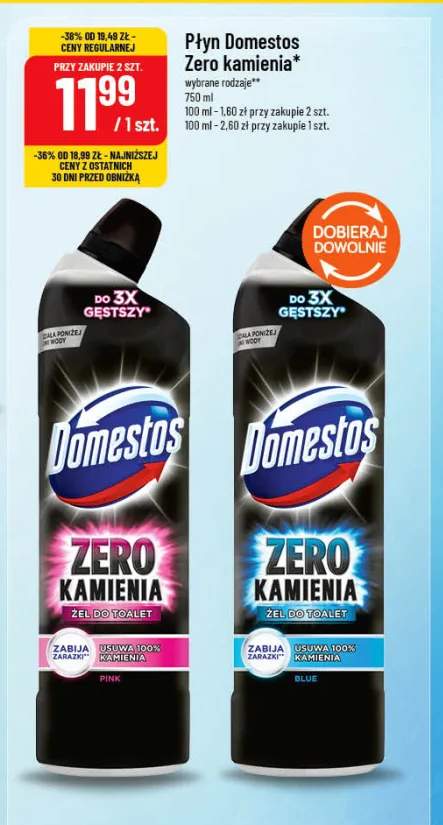 Płyn Domestos Zero Kamienia blue żel do toalet