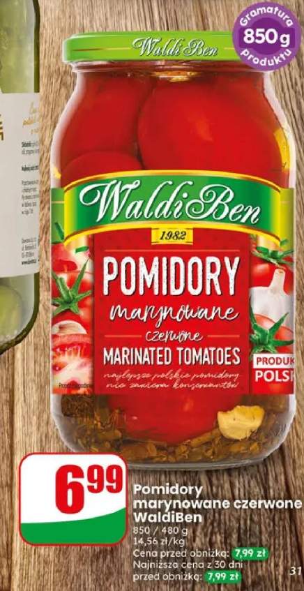Pomidory marynowane czerwone WaldiBen