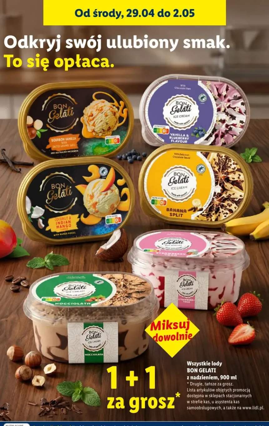 Lody Bon Gelati Strawberry Yogo z nadzieniem