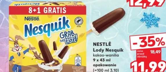 Lody Nesquik kakao-wanilia Nestlé