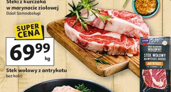 Stek wołowy z antrykotu bez kości