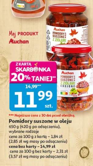 Pomidory suszone w oleju Auchan