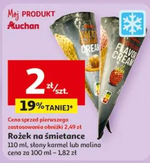 Rożek na śmietance malina Auchan