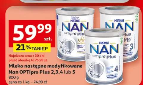 Mleko następne modyfikowane Nan OPTIpro Plus 4 Nestlé