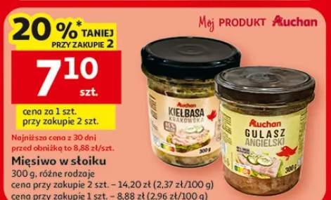 Mięsiwo w słoiku Auchan kiełbasa śląska