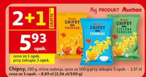 Chipsy smak papryka Auchan