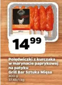 Polędwiczki z kurczaka w marynacie paprykowej na patyku Grill Bar Sztuka Mięsa