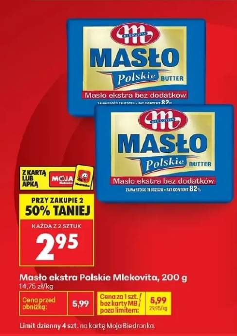 Masło ekstra Polskie Mlekovita