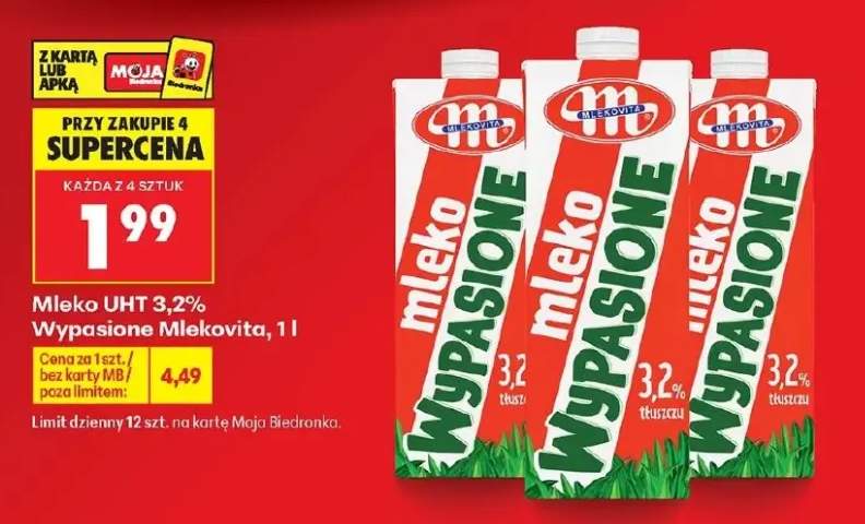 Mleko UHT 3,2% Wypasione Mlekovita