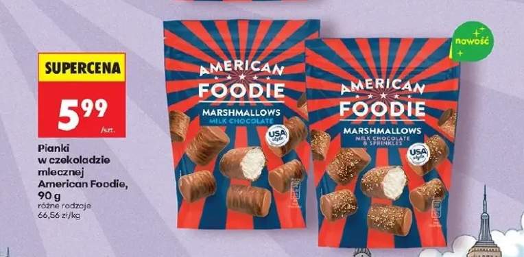 Pianki w czekoladzie mlecznej American Foodie Marshmallows Milk Chocolate
