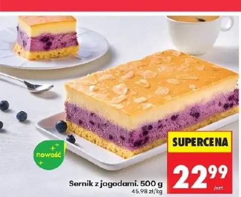 Sernik z jagodami