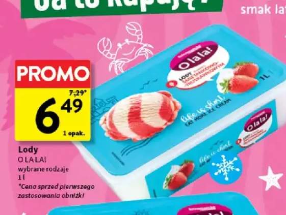 Lody O LA LA! śmietankowo-truskawkowe