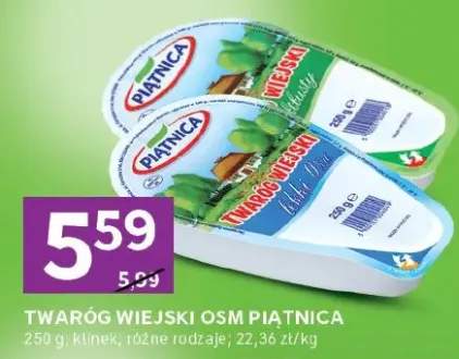 Twaróg wiejski tłusty Piątnica klinek