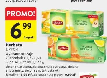 Herbata Lipton zielona z nutą pigwy